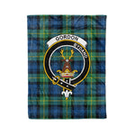 Plaid Blanket Gordon Ancient Clan Crest Badge Tartan Blanket Scottish Green Plaid Throw Blanket Tartan Plaid Fleece Blanket