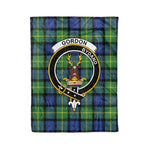 Plaid Blanket Gordon Old Ancient Clan Crest Badge Tartan Blanket Scottish Green Plaid Throw Blanket Tartan Plaid Fleece Blanket