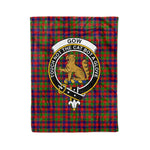 Plaid Blanket Gow McGouan Clan Crest Badge Tartan Blanket Scottish Green Plaid Throw Blanket Tartan Plaid Fleece Blanket