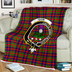 Plaid Blanket Gow of Skeoch Clan Crest Badge Tartan Blanket Scottish Green Plaid Throw Blanket Tartan Plaid Fleece Blanket