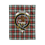 Plaid Blanket Graham Clan Crest Badge Tartan Blanket Scottish Green Plaid Throw Blanket Tartan Plaid Fleece Blanket