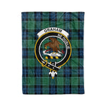 Plaid Blanket Graham Of Menteith Ancient Clan Crest Badge Tartan Blanket Scottish Green Plaid Throw Blanket - Scotstee Shop