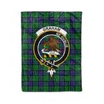Plaid Blanket Graham Of Menteith Clan Crest Badge Tartan Blanket Scottish Green Plaid Throw Blanket - Scotstee Shop