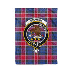 Plaid Blanket Graham Of Menteith Pink Clan Crest Badge Tartan Blanket Scottish Green Plaid Throw Blanket - Scotstee Shop