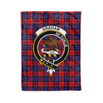 Plaid Blanket Graham Of Menteith Red Clan Crest Badge Tartan Blanket Scottish Green Plaid Throw Blanket - Scotstee Shop