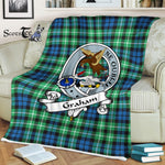 Plaid Blanket Graham Of Montrose Ancient Clan Badge Tartan Blanket Scottish Plaid Throw Blanket - Scotstee Shop