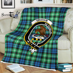 Plaid Blanket Graham Of Montrose Ancient Clan Crest Badge Tartan Blanket Scottish Plaid Throw Blanket - Scotstee Shop