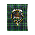 Plaid Blanket Graham of Montrose Clan Crest Badge Tartan Blanket Scottish Green Plaid Throw Blanket - Scotstee Shop