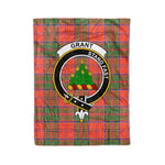Plaid Blanket Grant Ancient Clan Crest Badge Tartan Blanket Scottish Green Plaid Throw Blanket Tartan Plaid Fleece Blanket