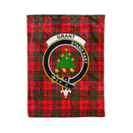 Plaid Blanket Grant Modern Clan Crest Badge Tartan Blanket Scottish Green Plaid Throw Blanket Tartan Plaid Fleece Blanket