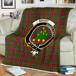 Plaid Blanket Grant Of Monymusk Clan Crest Badge Tartan Blanket Scottish Green Plaid Throw Blanket Tartan Plaid Fleece Blanket