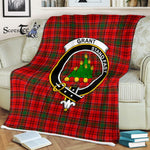Plaid Blanket Grant Red Clan Crest Badge Tartan Blanket Scottish Green Plaid Throw Blanket Tartan Plaid Fleece Blanket