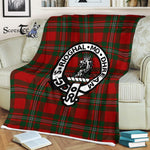 Plaid Blanket Gregor Clan Crest Badge Tartan Blanket Scottish Green Plaid Throw Blanket Tartan Plaid Fleece Blanket
