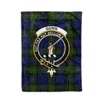 Plaid Blanket Gunn Modern Clan Crest Badge Tartan Blanket Scottish Green Plaid Throw Blanket Tartan Plaid Fleece Blanket
