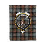 Plaid Blanket Gunn Weathered Clan Crest Badge Tartan Blanket Scottish Green Plaid Throw Blanket Tartan Plaid Fleece Blanket
