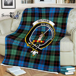 Plaid Blanket Guthrie Ancient Clan Crest Badge Tartan Blanket Scottish Green Plaid Throw Blanket Tartan Plaid Fleece Blanket