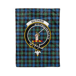 Plaid Blanket Guthrie Clan Crest Badge Tartan Blanket Scottish Green Plaid Throw Blanket Tartan Plaid Fleece Blanket