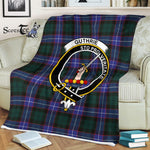 Plaid Blanket Guthrie Modern Clan Crest Badge Tartan Blanket Scottish Green Plaid Throw Blanket Tartan Plaid Fleece Blanket