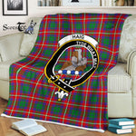 Plaid Blanket Haig Clan Crest Badge Tartan Blanket Scottish Green Plaid Throw Blanket Tartan Plaid Fleece Blanket