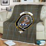 Plaid Blanket Haig Gray Clan Crest Badge Tartan Blanket Scottish Green Plaid Throw Blanket Tartan Plaid Fleece Blanket