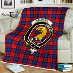 Plaid Blanket Haldane Clan Crest Badge Tartan Blanket Scottish Green Plaid Throw Blanket Tartan Plaid Fleece Blanket