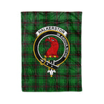 Plaid Blanket Halkerston Clan Crest Badge Tartan Blanket Scottish Green Plaid Throw Blanket Tartan Plaid Fleece Blanket