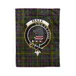Plaid Blanket Hall Clan Crest Badge Tartan Blanket Scottish Green Plaid Throw Blanket Tartan Plaid Fleece Blanket