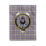 Plaid Blanket Hannay Clan Crest Badge Tartan Blanket Scottish Green Plaid Throw Blanket Tartan Plaid Fleece Blanket