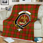 Plaid Blanket Hay Clan Crest Badge Tartan Blanket Scottish Green Plaid Throw Blanket Tartan Plaid Fleece Blanket