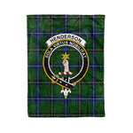Plaid Blanket Henderson Modern Clan Crest Badge Tartan Blanket Scottish Green Plaid Throw Blanket Tartan Plaid Fleece Blanket