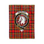 Plaid Blanket Hepburn Clan Crest Badge Tartan Blanket Scottish Green Plaid Throw Blanket Tartan Plaid Fleece Blanket