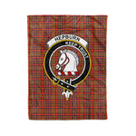 Plaid Blanket Hepburn Modern Clan Crest Badge Tartan Blanket Scottish Green Plaid Throw Blanket Tartan Plaid Fleece Blanket