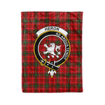 Plaid Blanket Heron Clan Crest Badge Tartan Blanket Scottish Green Plaid Throw Blanket Tartan Plaid Fleece Blanket