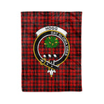 Plaid Blanket Hog Clan Crest Badge Tartan Blanket Scottish Green Plaid Throw Blanket Tartan Plaid Fleece Blanket