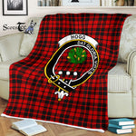 Plaid Blanket Hog Clan Crest Badge Tartan Blanket Scottish Green Plaid Throw Blanket Tartan Plaid Fleece Blanket