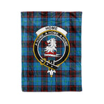 Plaid Blanket Home Ancient Clan Crest Badge Tartan Blanket Scottish Green Plaid Throw Blanket Tartan Plaid Fleece Blanket
