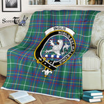 Plaid Blanket Inglis Ancient Clan Crest Badge Tartan Blanket Scottish Green Plaid Throw Blanket Tartan Plaid Fleece Blanket