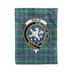 Plaid Blanket Inglis Ancient Clan Crest Badge Tartan Blanket Scottish Green Plaid Throw Blanket Tartan Plaid Fleece Blanket
