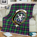 Plaid Blanket Inglis Clan Crest Badge Tartan Blanket Scottish Green Plaid Throw Blanket Tartan Plaid Fleece Blanket