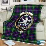 Plaid Blanket Inglis Modern Clan Crest Badge Tartan Blanket Scottish Green Plaid Throw Blanket Tartan Plaid Fleece Blanket