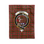 Plaid Blanket Innes Clan Crest Badge Tartan Blanket Scottish Green Plaid Throw Blanket Tartan Plaid Fleece Blanket