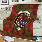 Plaid Blanket Innes Clan Crest Badge Tartan Blanket Scottish Green Plaid Throw Blanket Tartan Plaid Fleece Blanket