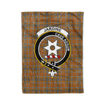 Plaid Blanket Jardine Clan Crest Badge Tartan Blanket Scottish Green Plaid Throw Blanket Tartan Plaid Fleece Blanket