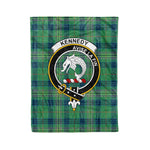 Plaid Blanket Kennedy Ancient Clan Crest Badge Tartan Blanket Scottish Green Plaid Throw Blanket Tartan Plaid Fleece Blanket