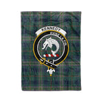 Plaid Blanket Kennedy Modern Clan Crest Badge Tartan Blanket Scottish Green Plaid Throw Blanket Tartan Plaid Fleece Blanket