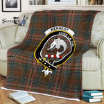 Plaid Blanket Kennedy Weathered Clan Crest Badge Tartan Blanket Scottish Green Plaid Throw Blanket Tartan Plaid Fleece Blanket