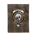 Plaid Blanket Kennedy Weathered Clan Crest Badge Tartan Blanket Scottish Green Plaid Throw Blanket Tartan Plaid Fleece Blanket
