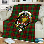 Plaid Blanket Kerr Clan Crest Badge Tartan Blanket Scottish Green Plaid Throw Blanket Tartan Plaid Fleece Blanket