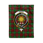 Plaid Blanket Kerr Clan Crest Badge Tartan Blanket Scottish Green Plaid Throw Blanket Tartan Plaid Fleece Blanket