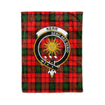 Plaid Blanket Kerr Modern Clan Crest Badge Tartan Blanket Scottish Green Plaid Throw Blanket Tartan Plaid Fleece Blanket